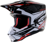 S-M5 ACTION 2 HELMET BLK/WHT/BRT RD GLOSSY 2X