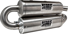 HMF Twin Loop Titan-QS Exhaust for Polaris RZR XP/4 1000 (15-22) Stainless w/Billet