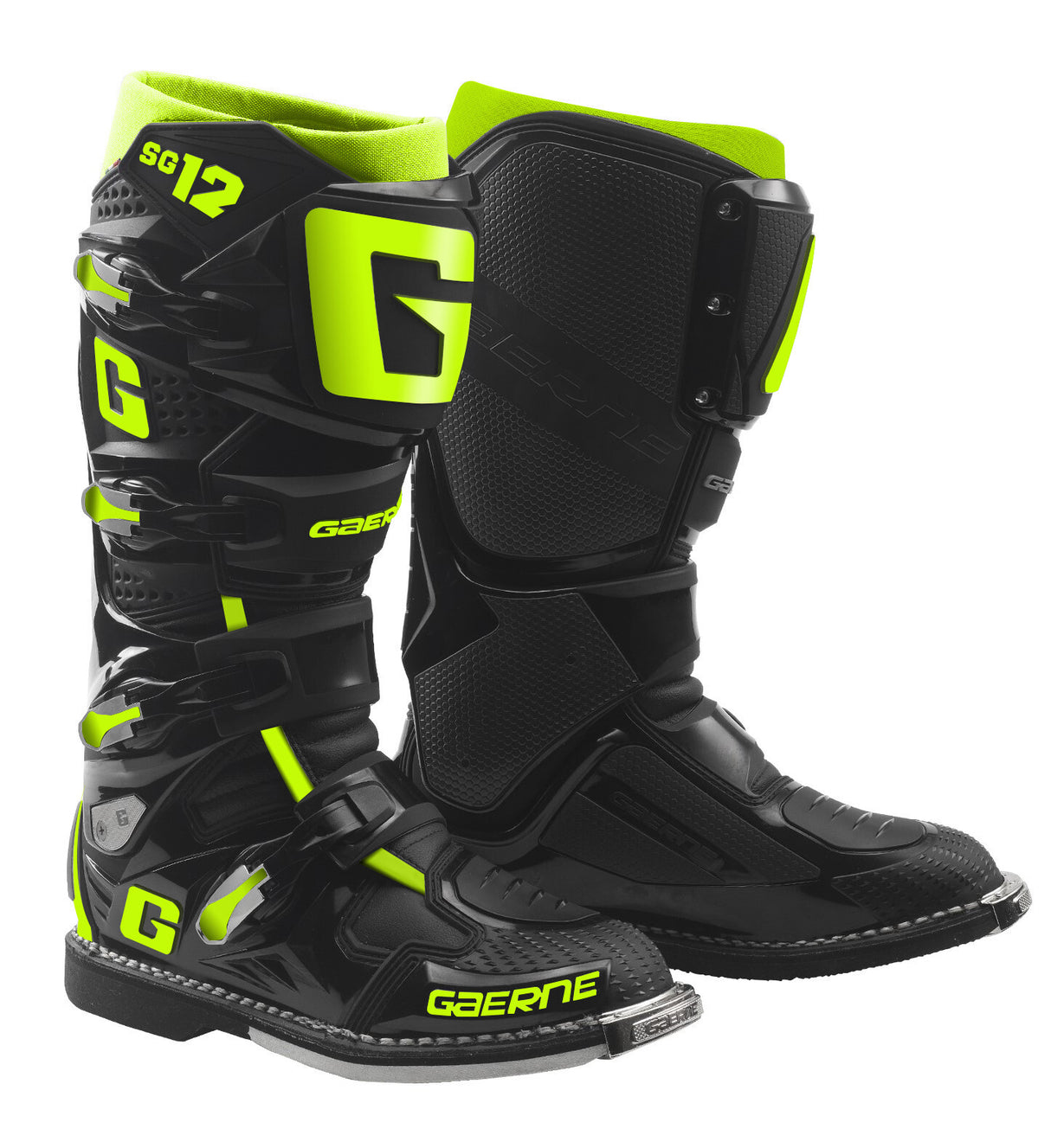 SG12 BOOTS BLACK/YELLOW FLUO S 10
