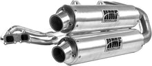 HMF Twin Loop Titan-QS Exhaust for Polaris RZR S 1000/General (15-24) Stainless w/Billet
