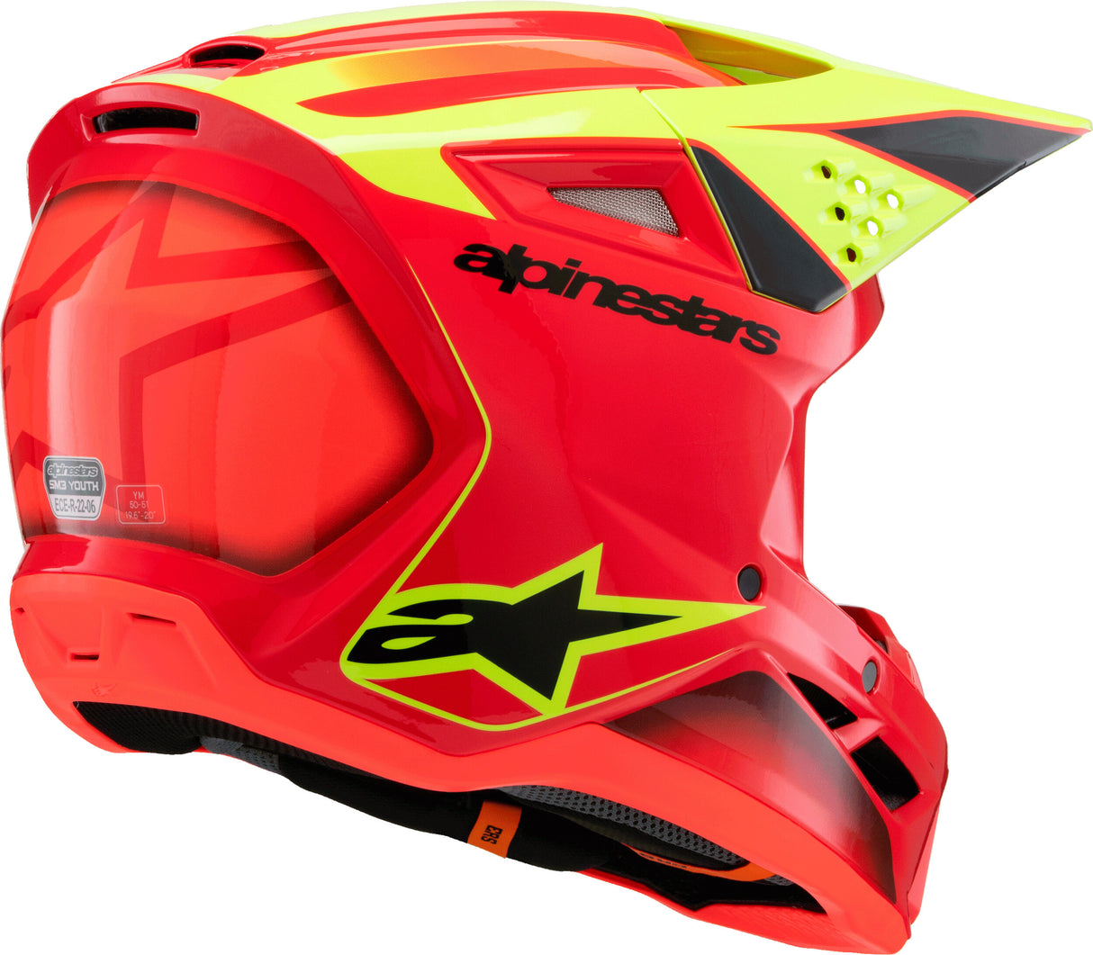 SM3 YOUTH FRAY HELMET BLK/ORNG/YLW FLUO YL