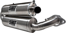 HMF Twin Loop Titan-QS Exhaust for Polaris RZR XP/4 1000 (15-22) Stainless w/Billet